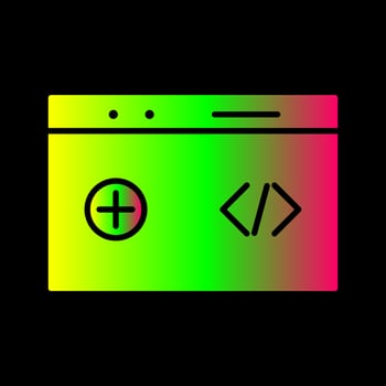 Unique Clean Code Vector Icon