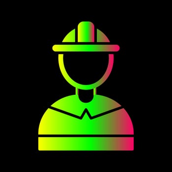 Unique Firefighter Vector Icon