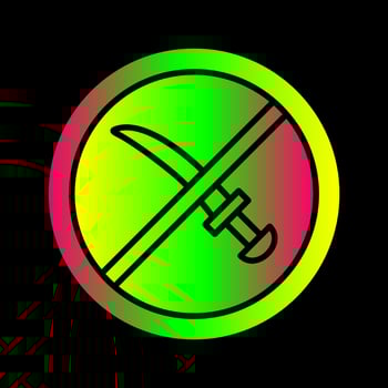 No Weapons Vector Icon