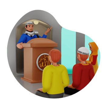 Sermon In The Month Of Ramadan, 3D Illustration Character png