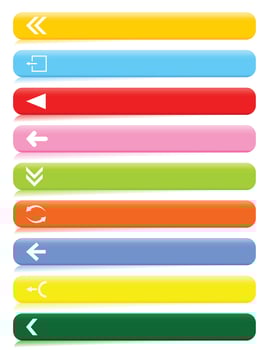 Collection of beautiful buttons for the Internet. A vector illustration