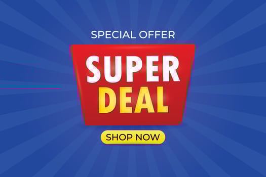 Special offer super deal banner template design. vector