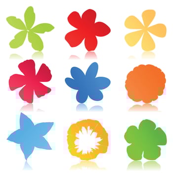 Background from plants and a flower. A vector illustration