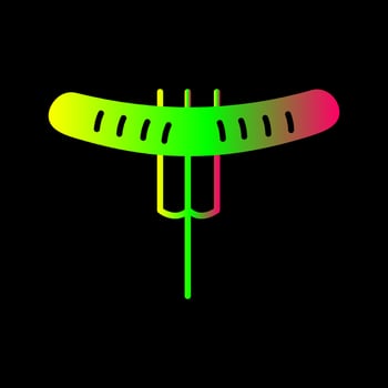Sausage on Fork Vector Icon