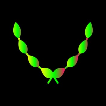 Leaves Wreath Vector Icon