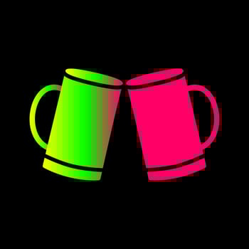 Beers Toasting Vector Icon