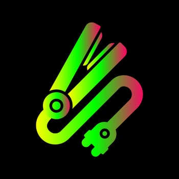 Hair iron Vector Icon