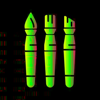 Brushes Vector Icon