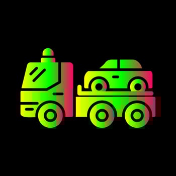 Tow Truck Vector Icon