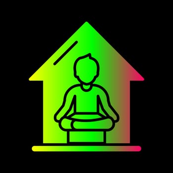Yoga At home Vector Icon