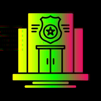Police Station Vector Icon