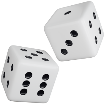 3D Icon Illustration Two Floating Dice png