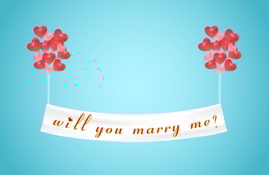 heart balloons text vector