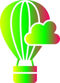 Hot Air Baloon Vector Icon
