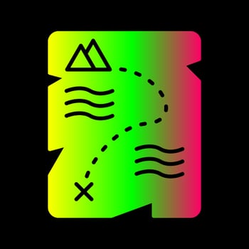Treasure Map Vector Icon