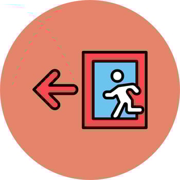 Emergency Exit Sign Vector Icon