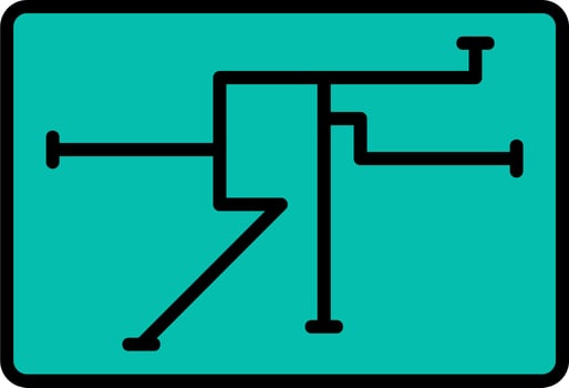 Route Map Vector Icon