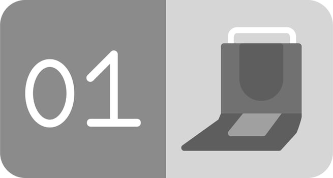 Seat Number One Vector Icon