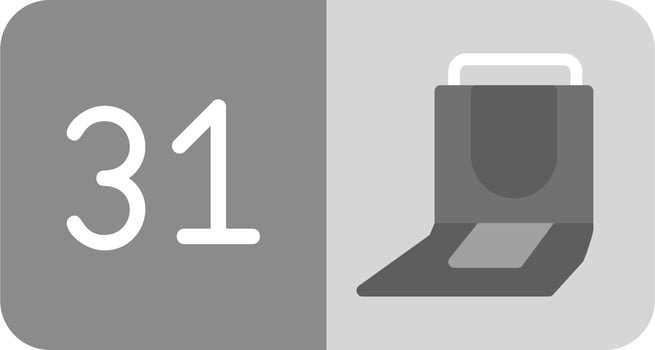 Seat Number Thirty One Vector Icon