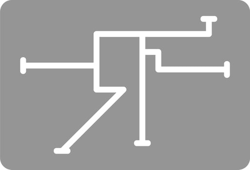 Route Map Vector Icon