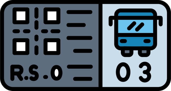 Bus Ticket Vector Icon