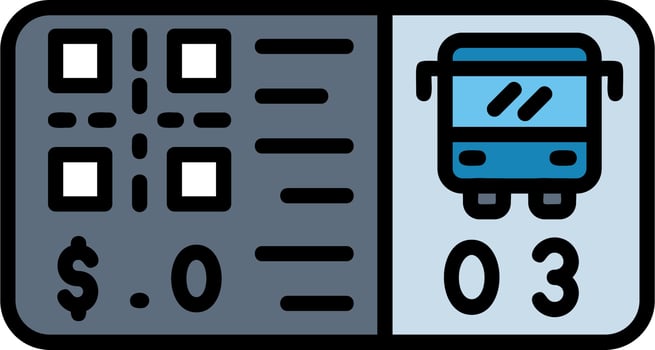 Bus station Line Filled Vector Icon