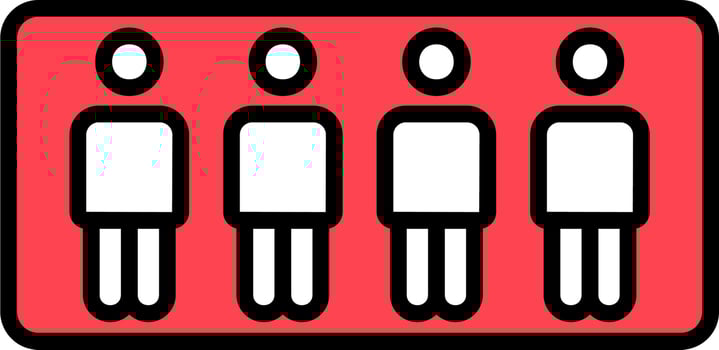 Stand in line Vector Icon