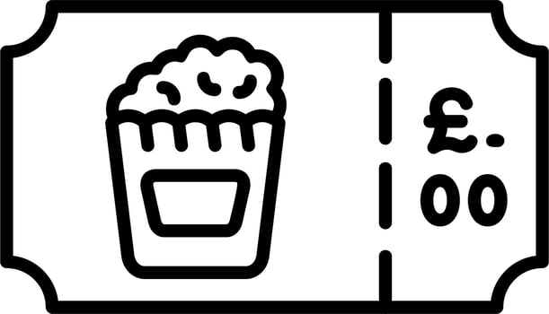 Popcorn Ticket Vector Icon