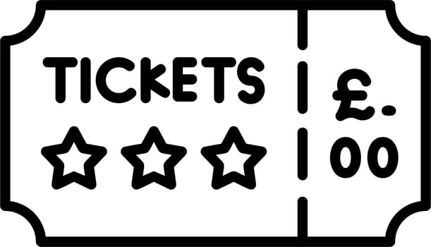 Concert Ticket Vector Icon