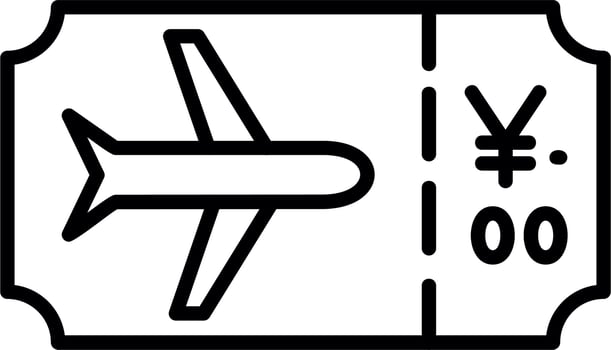 Plane Ticket Vector Icon
