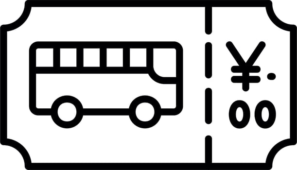Bus Ticket Vector Icon
