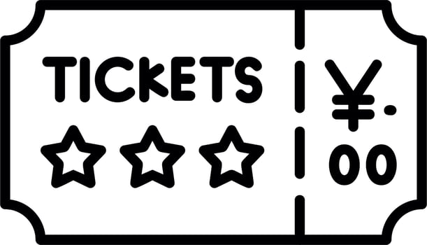 Concert Ticket Vector Icon