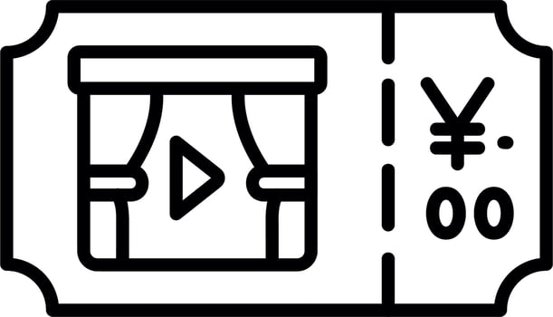 Theater Ticket Vector Icon