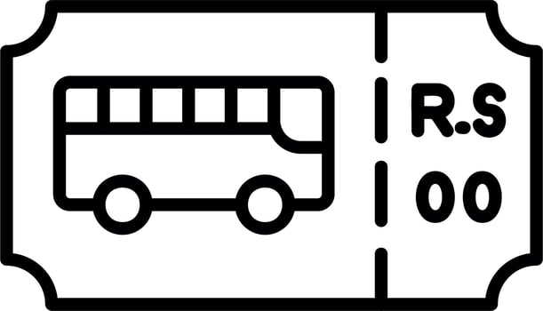 Bus Ticket Vector Icon