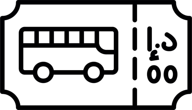 Bus Ticket Vector Icon
