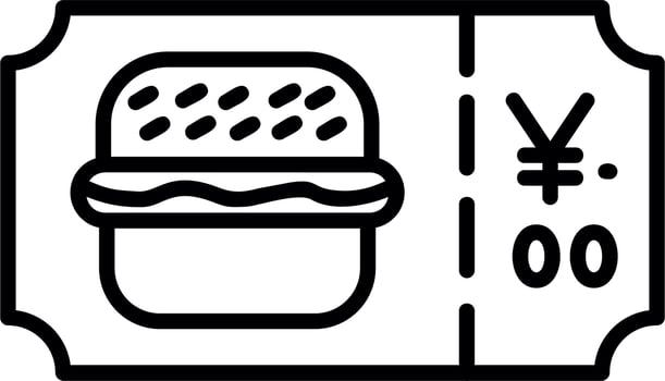 Barger Ticket Vector Icon