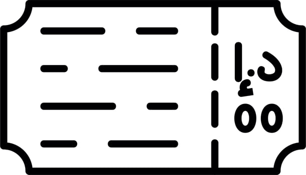 Ticket Vector Icon