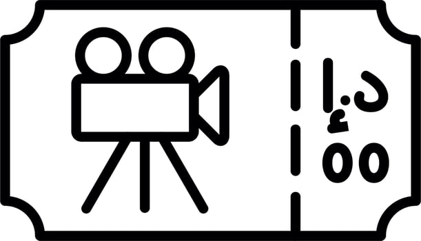 Movie Ticket Vector Icon