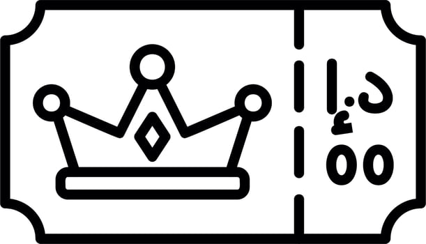 Vip Ticket Vector Icon