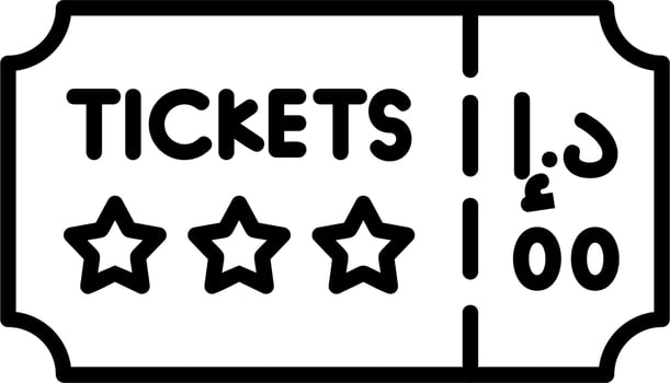 Concert Ticket Vector Icon