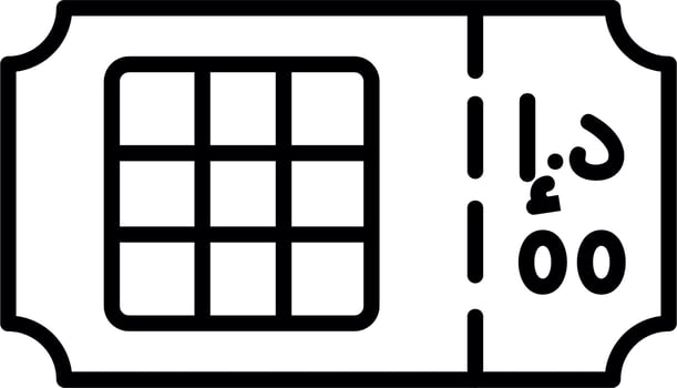 Lottery Ticket Vector Icon