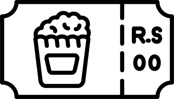 Popcorn Ticket Vector Icon