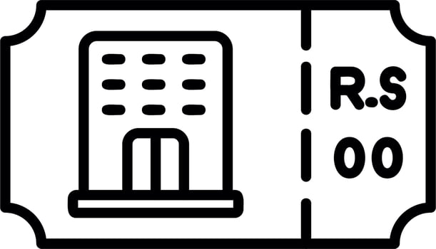 Hotel Ticket Vector Icon