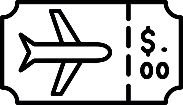 Plane Ticket Vector Icon