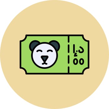 Zoo Ticket Vector Icon