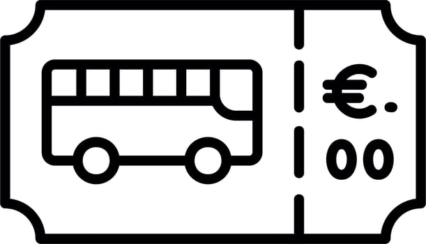 Bus Ticket Vector Icon