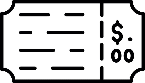 Ticket Vector Icon