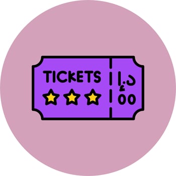 Concert Ticket Vector Icon