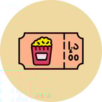 Popcorn Ticket Vector Icon