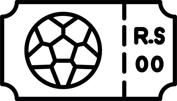 Football Ticket Vector Icon